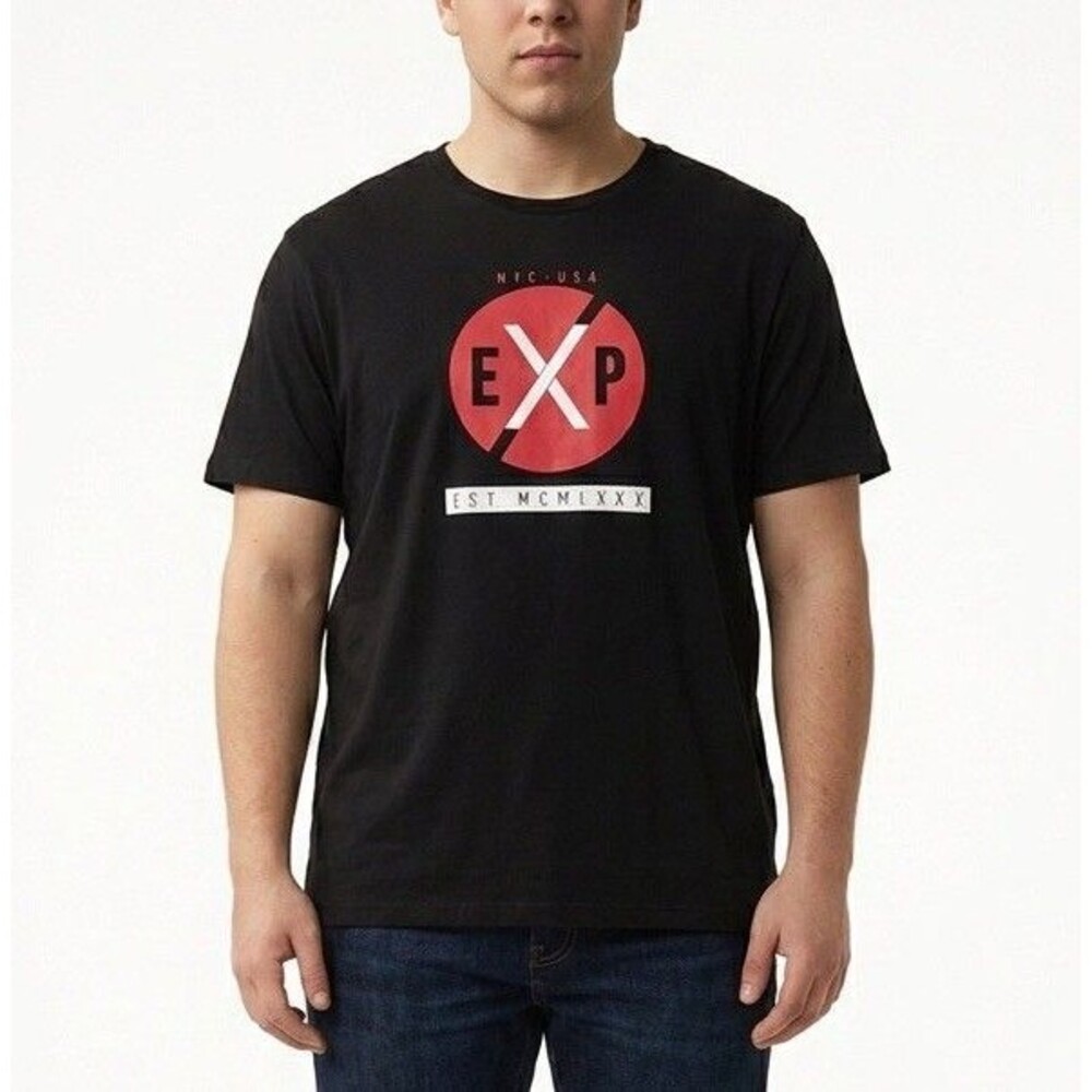 EXPRESS Men’s Black T Shirt Size XL EXP BOX Crew Neck
